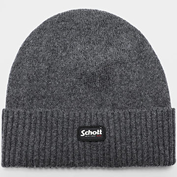 Schott NYC - Bonnet Hatlance Anthrazit Grau Meliert