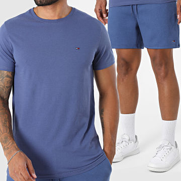 Tommy Hilfiger - Completo T-Shirt e Pantaloncino Flag Beach 441 1931 Blu Navy