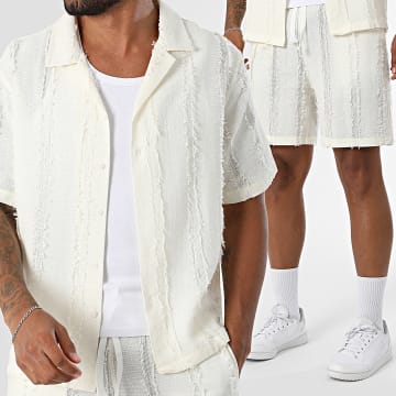 Uniplay - Tracksuit Shirt Short Sleeve Linen 127 Light Beige