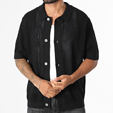 Uniplay - Shirt Short Sleeves Crochet 375 Black