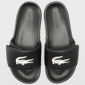 Lacoste - Claquettes Serve Slide Zwart Wit