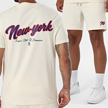Luxury Lovers - Conjunto T-Shirt e Calção de treino New York Bege