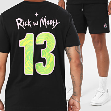 Rick Et Morty - Ensemble Tee Shirt Et Short Jogging Hybrid Noir