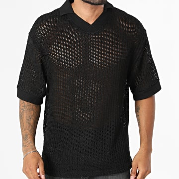 Uniplay - Polo Short Sleeves Crochet 212 Black