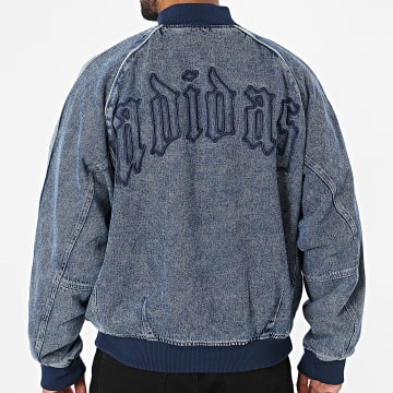 Adidas Originals - Veste Zippée En Jean A Bandes SST Track Top KQ6332 Bleu Denim