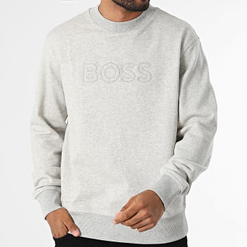 BOSS - Sweat Crewneck Logo 50567420 Gris Clair