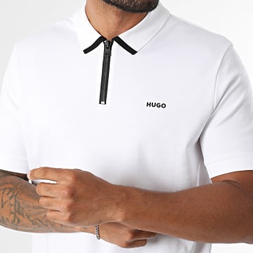 HUGO - Polo Met Korte Mouwen En Ritskraag Dalomino 50511721 Wit