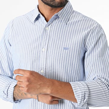 Levi's - Camisa Manga Larga a Rayas 0085A Azul Claro Blanco
