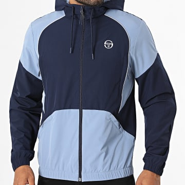 Sergio Tacchini - Chaqueta Capucha con Cremallera Grecale 41725 Azul Marino Azul Claro