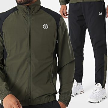 Sergio Tacchini - Conjunto de chándal 41726 Negro Verde Kaki