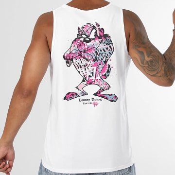 Looney Tunes - Tanktop Taz Graffiti Roze Wit