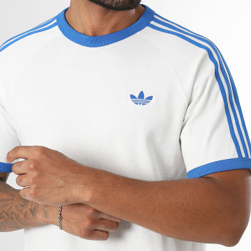 Adidas Originals - Camiseta A Rayas 3 Stripes KZ1212 Blanco Azul Rey