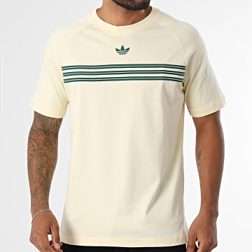 Adidas Originals - Camiseta Chest Stripes KR7219 Amarillo Pastel