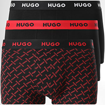 HUGO - Set van 3 Boxers 50532550 Zwart Rood Wit
