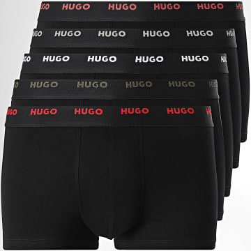 HUGO - Set van 5 Boxers 50532619 Zwart Wit Beige Rood Oranje Groen Kaki