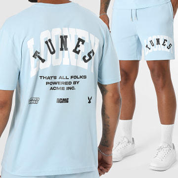Looney Tunes - Co-ord Set T-Shirt En Joggingbroek Short Bugs Bunny Folks Lichtblauw