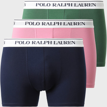 Polo Ralph Lauren - Pack de 3 Boxers Classics Rosa Verde Azul Marino Blanco