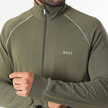 BOSS - Sudadera con cremallera Mix And Match 50515307 Verde Kaki