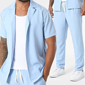 Frilivin - Pack Tracksuit Short Sleeve Shirt And Trouser 963 Light Blue