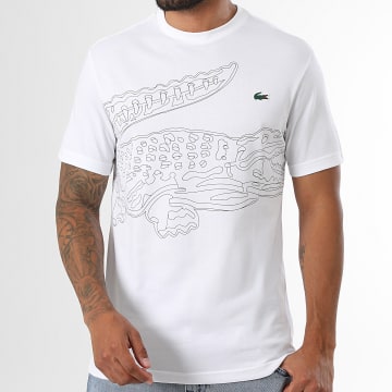 Lacoste - Camiseta Regular Fit Big Logo Cocodrilo Blanco