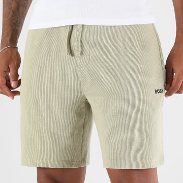 BOSS - Short Jogging Waffle 50535884 Vert Kaki Clair