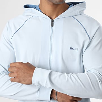 BOSS - Sudadera con cremallera y capucha Mix And Match 50515313 Azul Claro