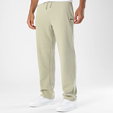 BOSS - Pantalone Jogging Waffle 50535877 Verde Kaki Chiaro