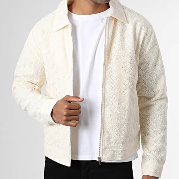 Frilivin - Jacket Zipped Openwork L51 Light Beige