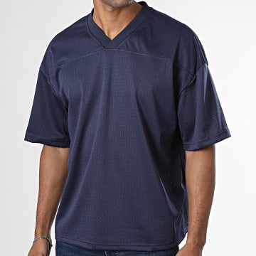 Frilivin - Camiseta Oversize Cuello en V 688 Azul Marino