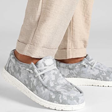 Hey Dude - Mocassino Wally Stretch Jersey Camo Light Grey