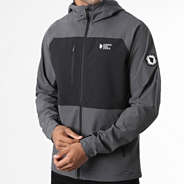 Comme Des Loups - Chaqueta con capucha con cremallera Ronin Gris Antracita Negro