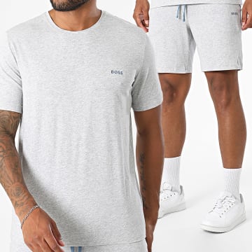 BOSS - Conjunto T-Shirt e Calção Mix And Match 50515312 50515314 Cinza Mesclado