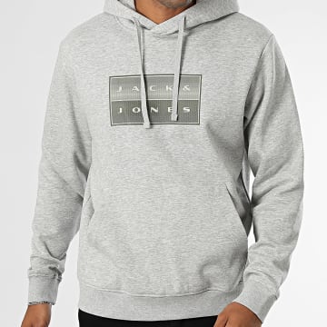Jack And Jones - Sudadera Con Capucha Fusion Box Gris Jaspeado