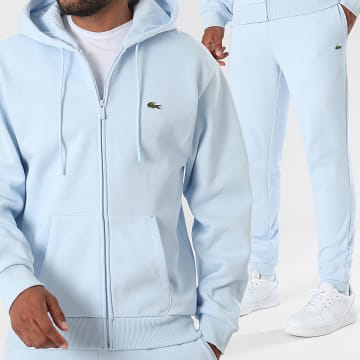 Lacoste - Ensemble De Survêtement Logo Brodé Crocodile Bleu Clair