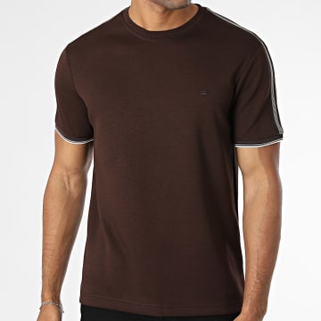 Armita - T-Shirt A Righe 876 Marrone Scuro