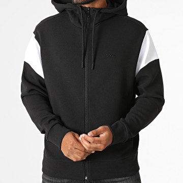 BOSS - Sudadera con cremallera y capucha Union Saggy 50563287 Negro