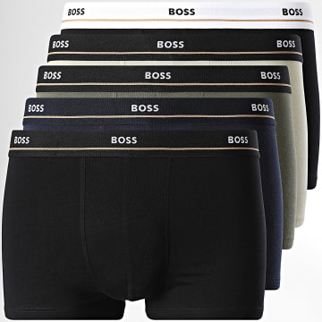 BOSS - Pack de 5 boxers 50531660 Verde Caqui Claro Azul Marino Verde Caqui Negro Blanco