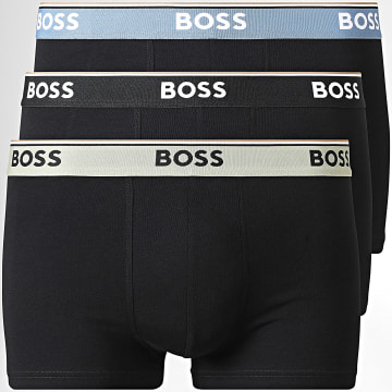 BOSS - Pack de 3 Boxers Power Trunk 50554693 Negro Azul Claro Verde Claro