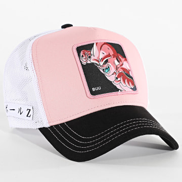 Dragon Ball Z - Boné trucker Buu Rosa Branco Preto