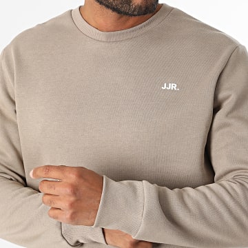 Jack And Jones - Sweat Crewneck Logo Beige Foncé