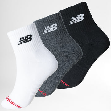 New Balance - Pack de 3 Pares de Calcetines LAS51303 Blanco Gris Antracita Jaspeado Negro