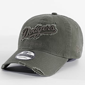 New Era - Chapéu Distress Wordmark 9Twenty LA Los Angeles Dodgers 60915869 Verde Caqui