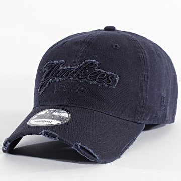 New Era - Chapéu Distress Wordmark 9Twenty NY New York Yankees 60915866 Azul Marinho Escuro