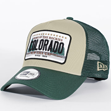 New Era - Chapéu Trucker Licence Plate 60915919 Bege Verde