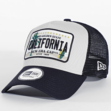 New Era - Gorra Trucker Licence Plate 60915972 Beige Azul Marino