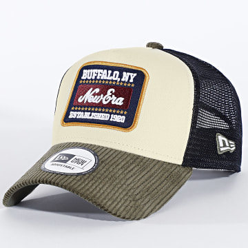 New Era - Casquette Trucker Patch Corduroy Eframe 60915862 Beige Bleu Marine Vert Kaki