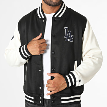 New Era - Casaco Bomber LA Los Angeles Dodgers 660897517 Preto Branco