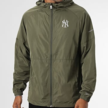 New Era - Casaco Zíper Impermeável NY New York Yankees 60897445 Verde Caqui