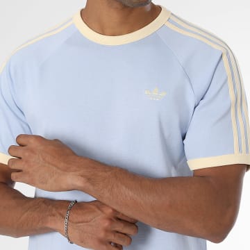 Adidas Originals - Camiseta A Bandas 3 Stripes KZ1203 Azul Claro Amarillo Claro