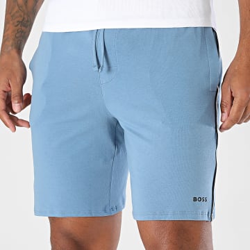 BOSS - Pantalón Corto de chándal A Bandas Unique 50566956 Azul Claro